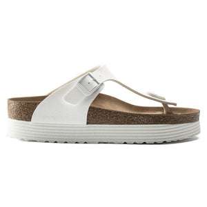 בירקנשטוק כפכפי נשים גיזה לבן Birkenstock Gizeh Grooved Platform White VEG