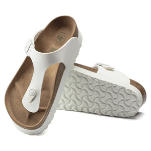 בירקנשטוק כפכפי נשים גיזה לבן Birkenstock Gizeh Grooved Platform White VEG