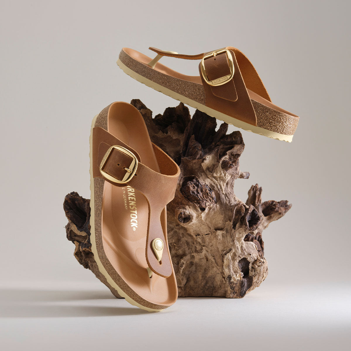 Birkenstock Gizeh Big Buckle Cognac כפכפי בירקנשטוק גיזה אבזם קוניאק