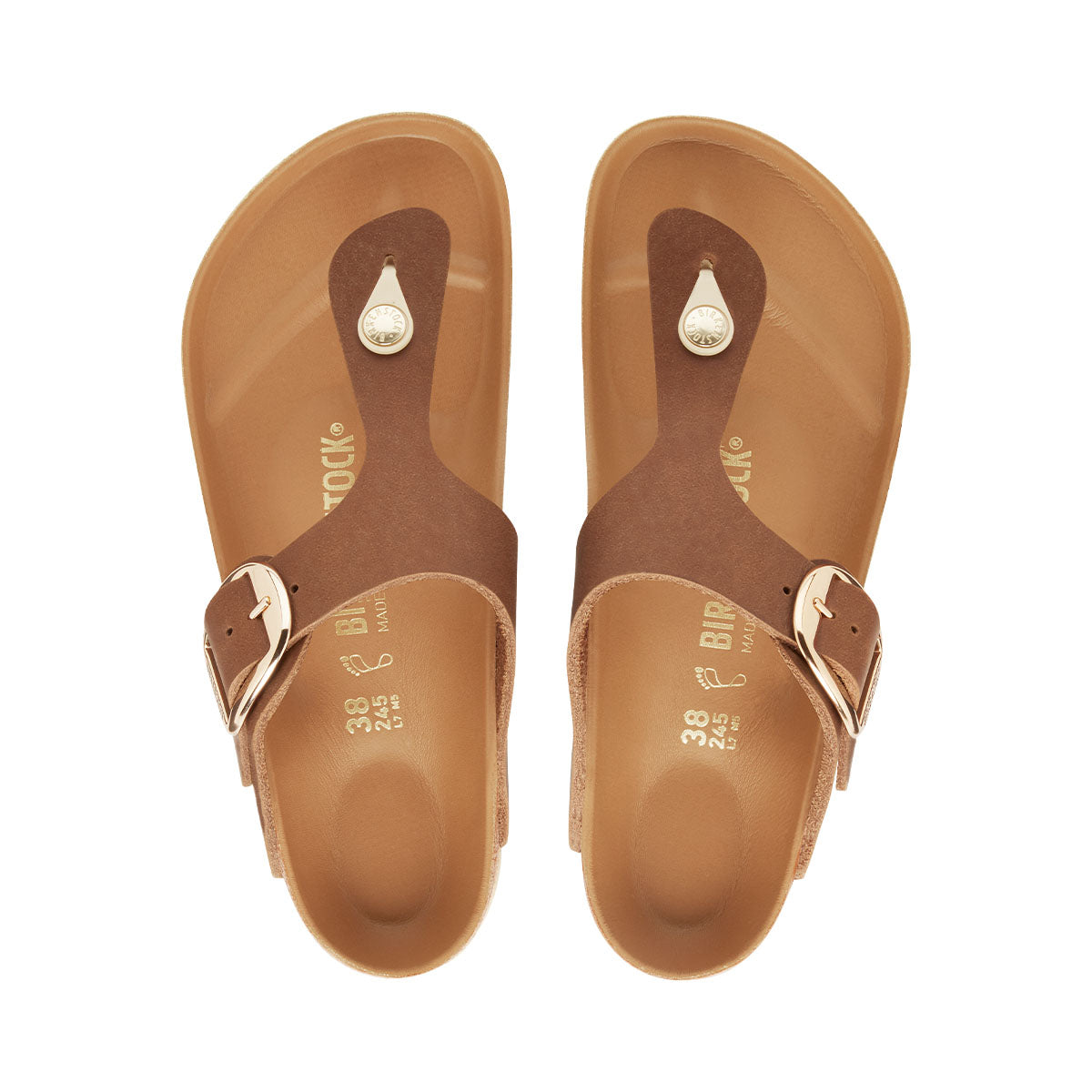 Birkenstock Gizeh Big Buckle Cognac כפכפי בירקנשטוק גיזה אבזם קוניאק