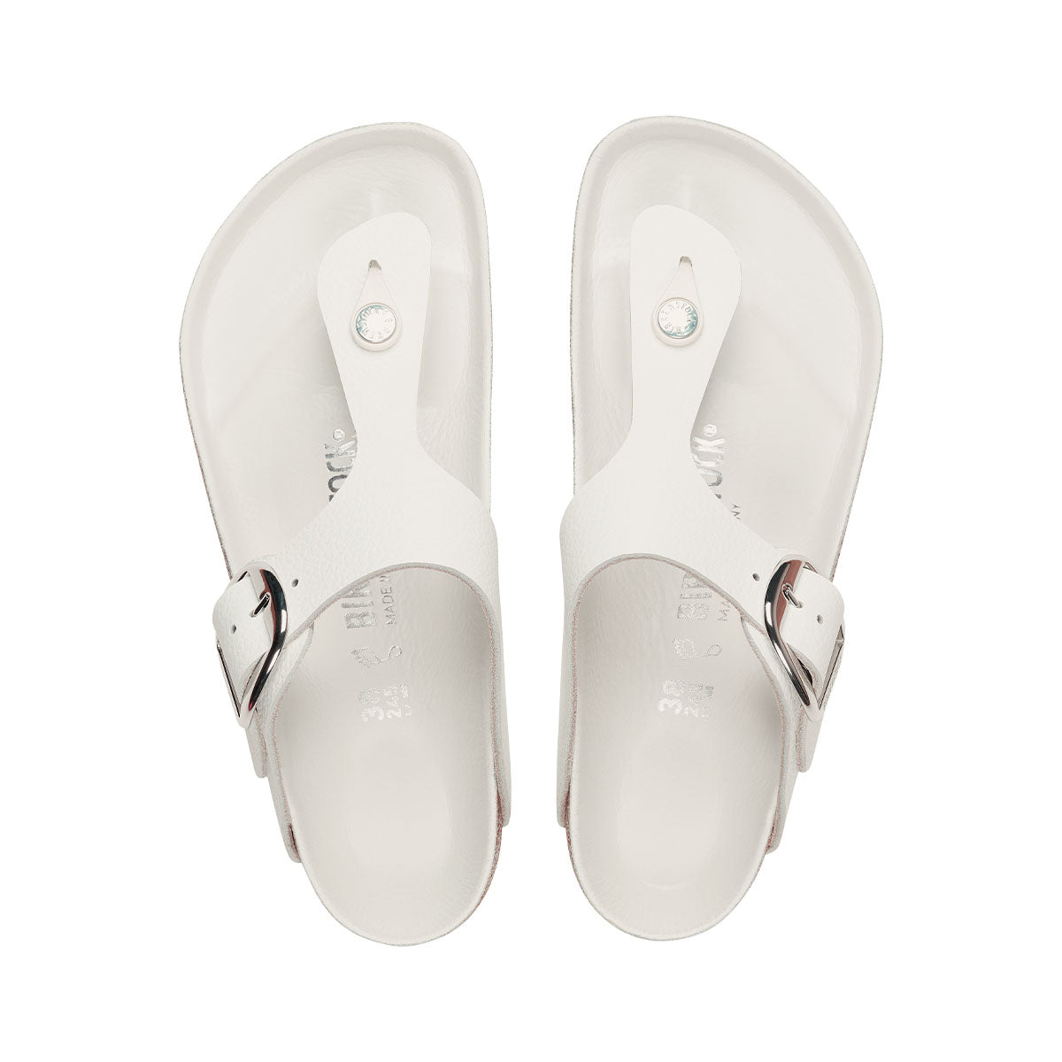 Birkenstock Gizeh Big Buckle White כפכפי בירקנשטוק גיזה אבזם לבן