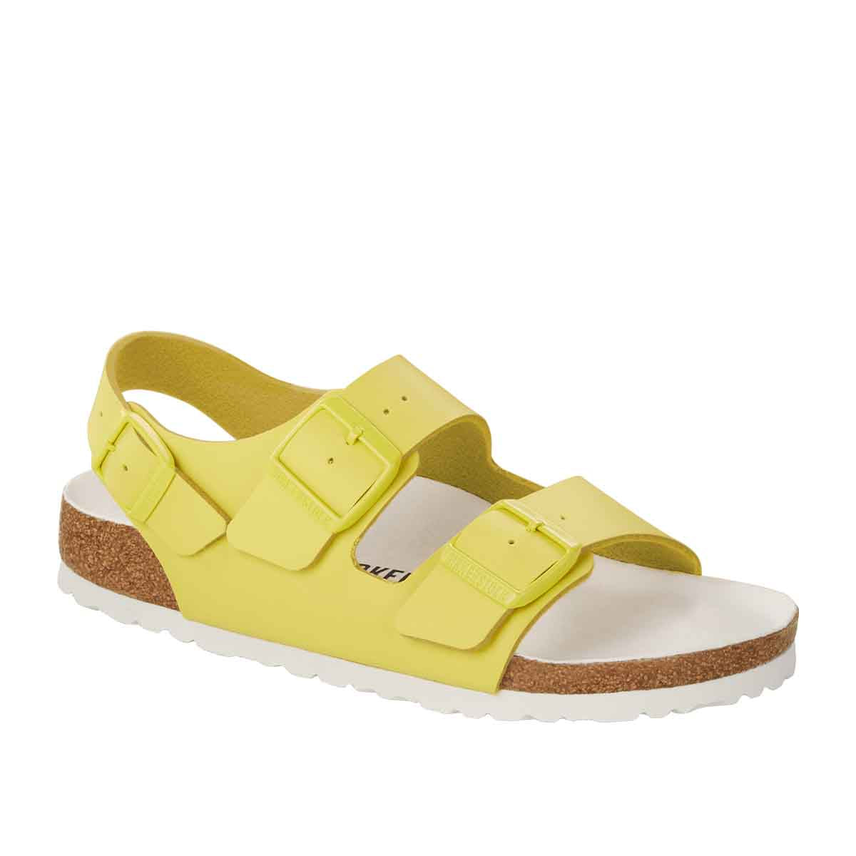 Birkenstock Milano BS Lime Sour בירקנשטוק סנדלי נשים מילאנו צהובות