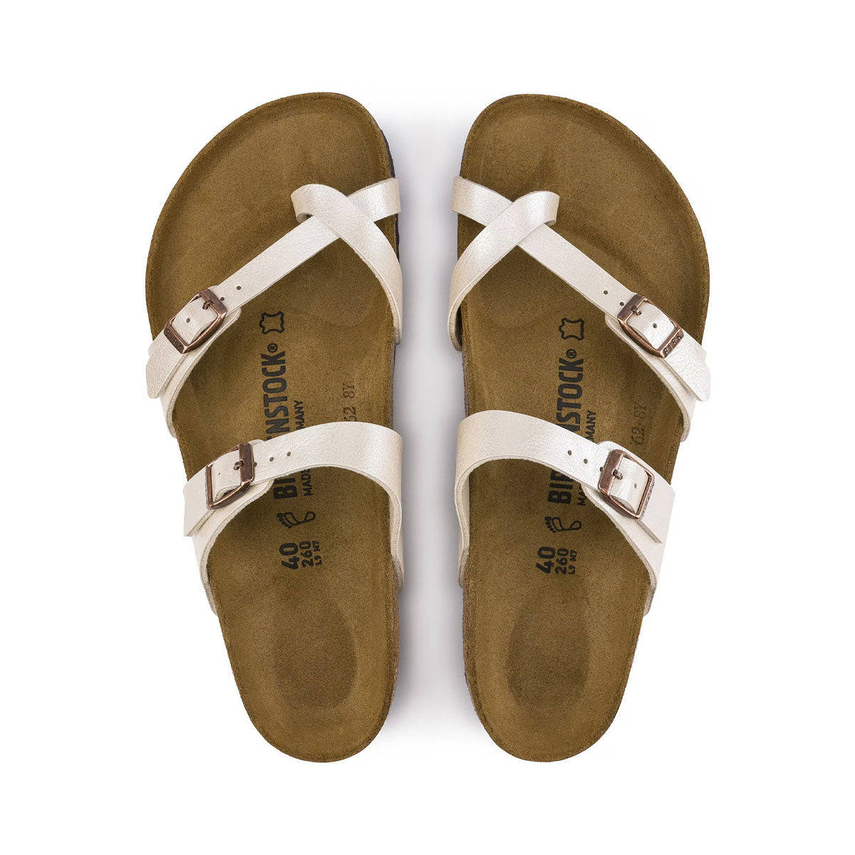 Birkenstock Mayari Graceful Pearl White כפכפי בירקנשטוק לנשים מיארי לבן פנינה