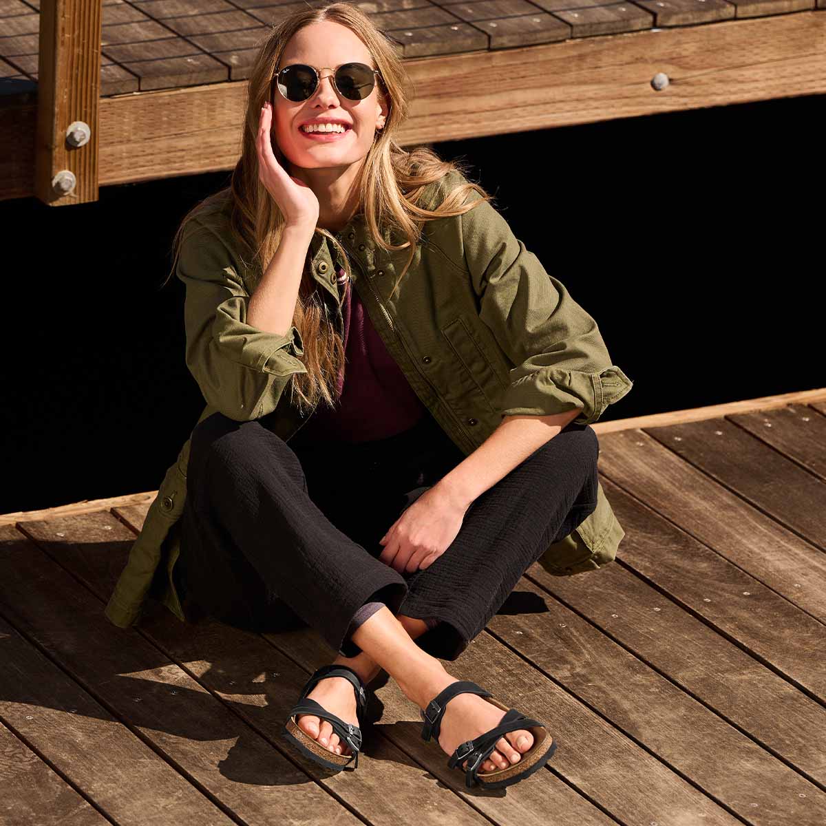 Birkenstock Franca Black כפכפי בירקנשטוק פרנקה שחור