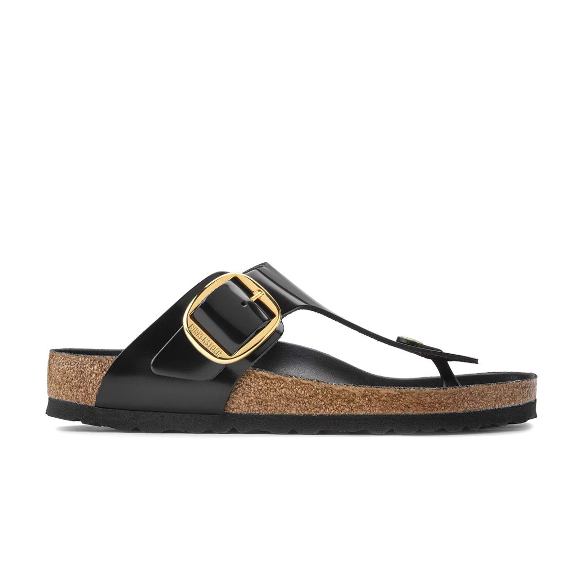 Birkenstock Gizeh Big Buckle High-Shine Black גיזה אבזם שחור לק