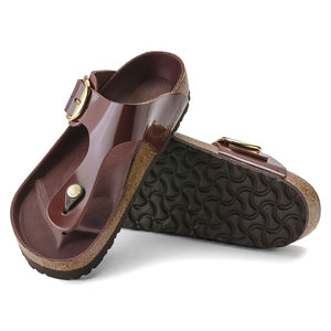 בירקנשטוק כפכפי נשים גיזה Birkenstock Gizeh Big Buckle High Shine Chocolate HEX