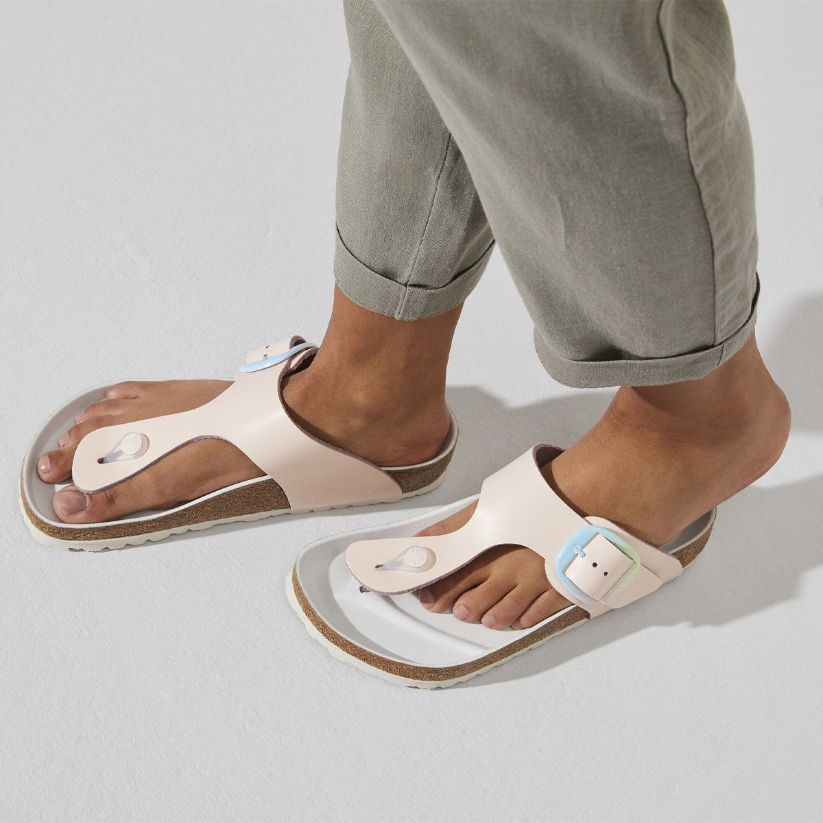 בירקנשטוק כפכפי נשים גיזה Birkenstock Gizeh Big Buckle Ombre Light Rose HEX