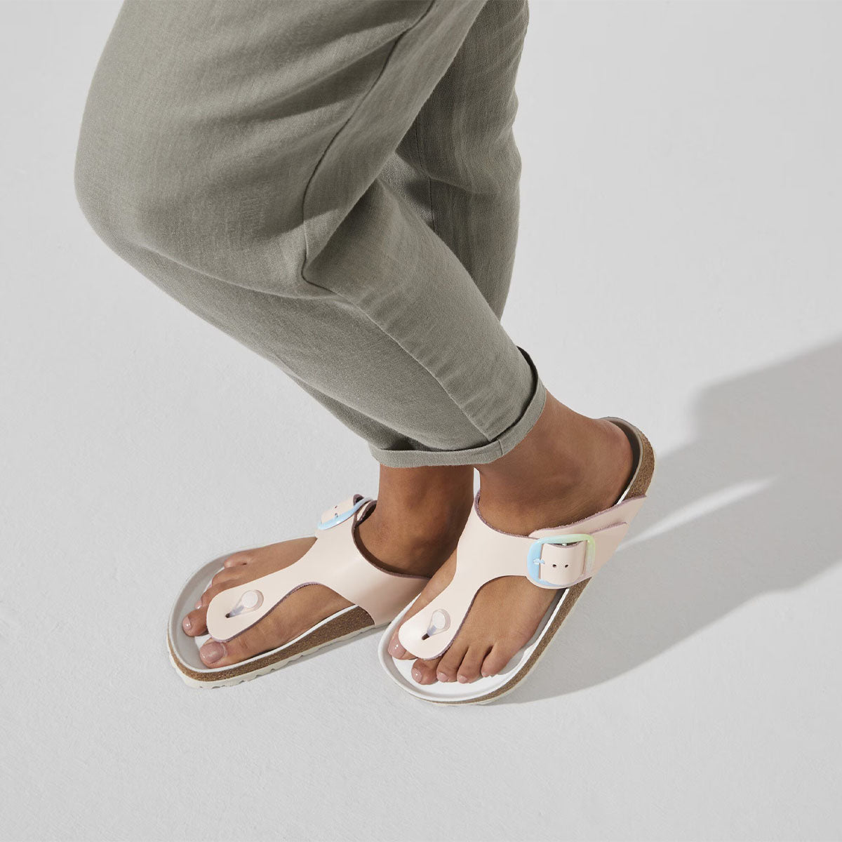 בירקנשטוק כפכפי נשים גיזה Birkenstock Gizeh Big Buckle Ombre Light Rose HEX