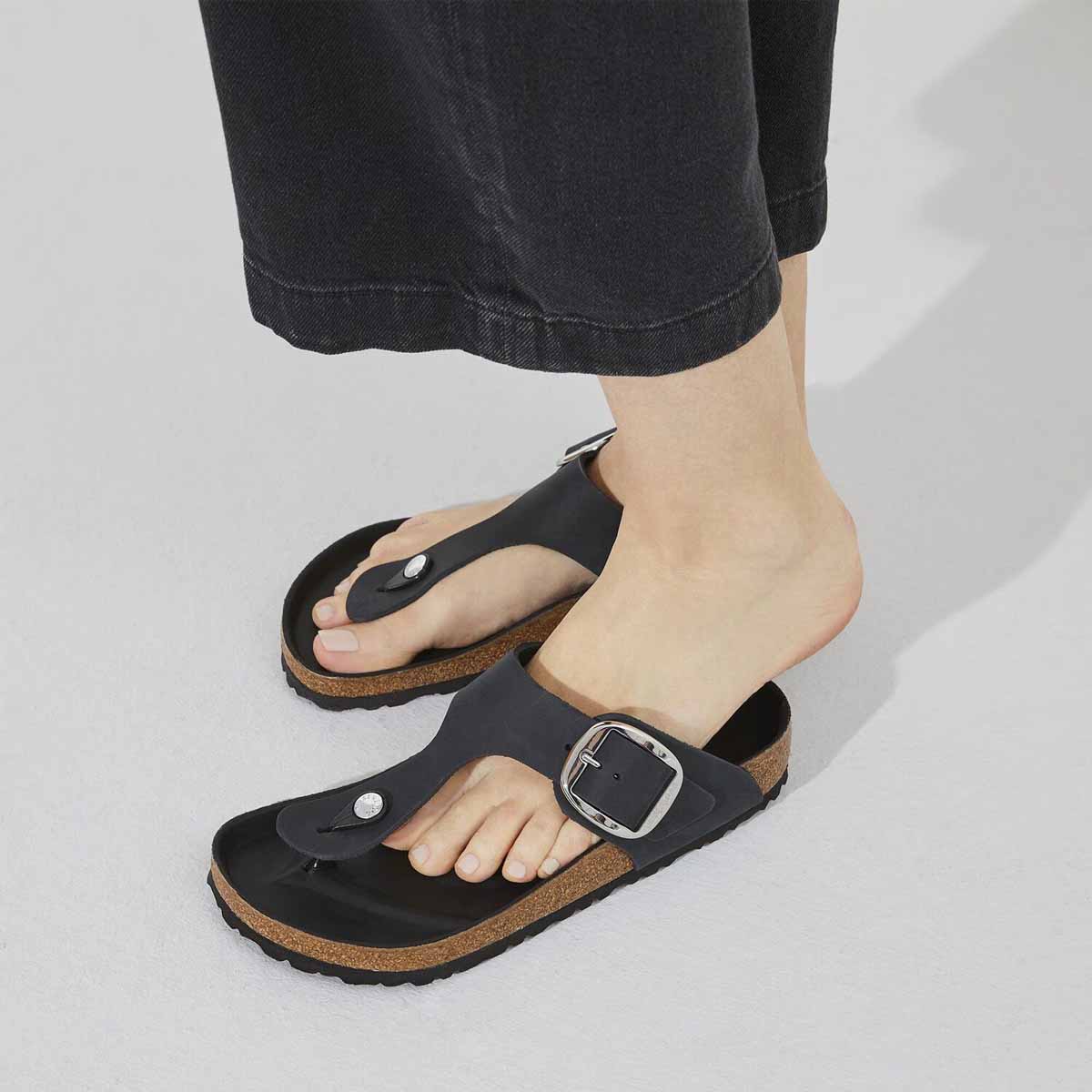 Birkenstock Gizeh Big Buckle black כפכפי בירקנשטוק גיזה אבזם שחור