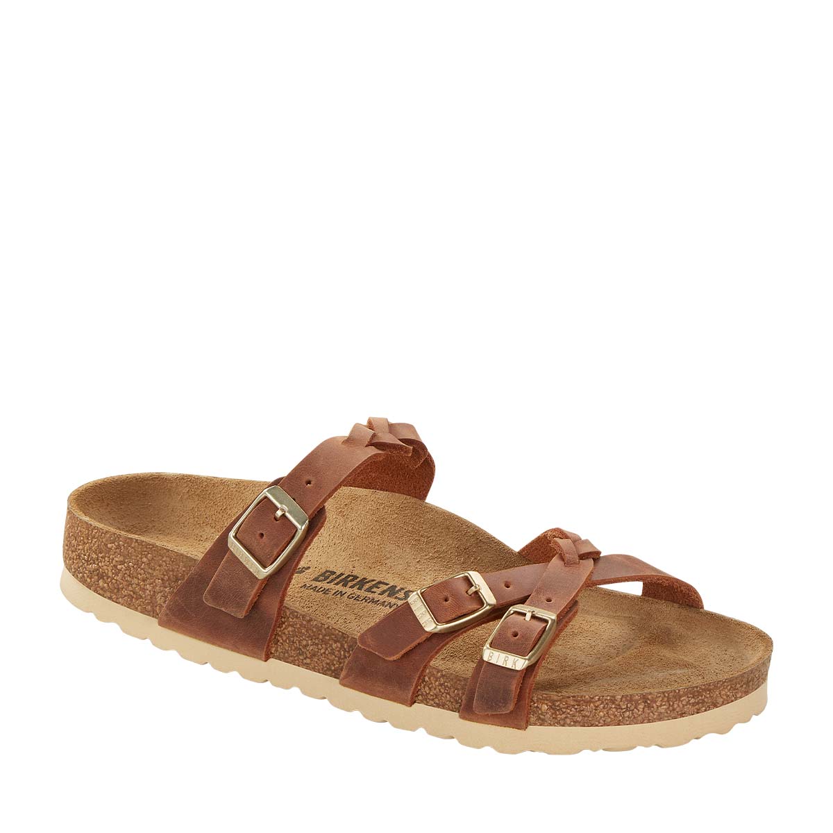 Birkenstock Franca Braided Cognac כפכפי בירקנשטוק פרנקה לנשים
