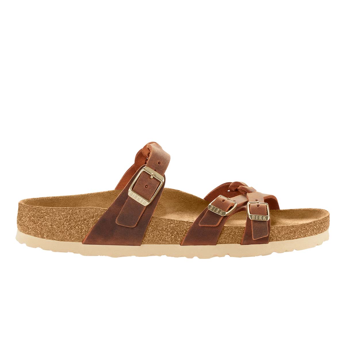 Birkenstock Franca Braided Cognac כפכפי בירקנשטוק פרנקה לנשים