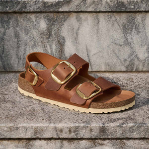 Birkenstock Milano Big Buckle Cognac בירקנשטוק סנדלי נשים