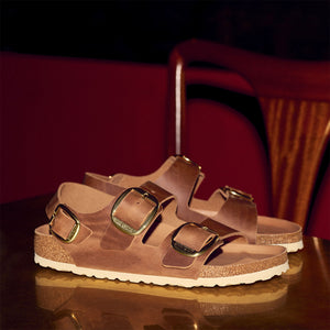 Birkenstock Milano Big Buckle Cognac בירקנשטוק סנדלי נשים