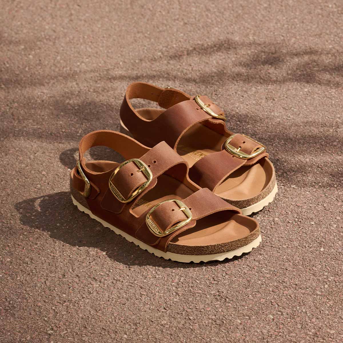 Birkenstock Milano Big Buckle Cognac בירקנשטוק סנדלי נשים