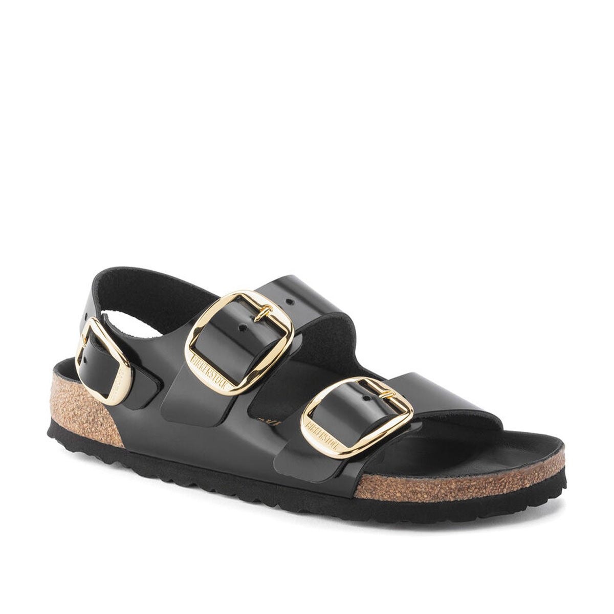 Birkenstock Milano Big Buckle High Shine Black בירקנשטוק סנדלי נשים