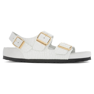 Birkenstock Milano Rivet Logo Emboss white סנדלי נשים בירקנשטוק