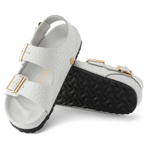 Birkenstock Milano Rivet Logo Emboss white סנדלי נשים בירקנשטוק