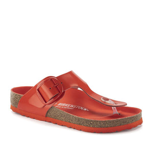 בירקנשטוק כפכפי נשים גיזה Birkenstock Gizeh Big Buckle High Shine Tomato HEX