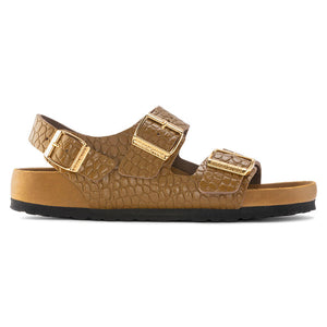 Birkenstock Milano Rivet Logo Emboss mud green סנדלי בירקנשטוק מילאנו לנשים