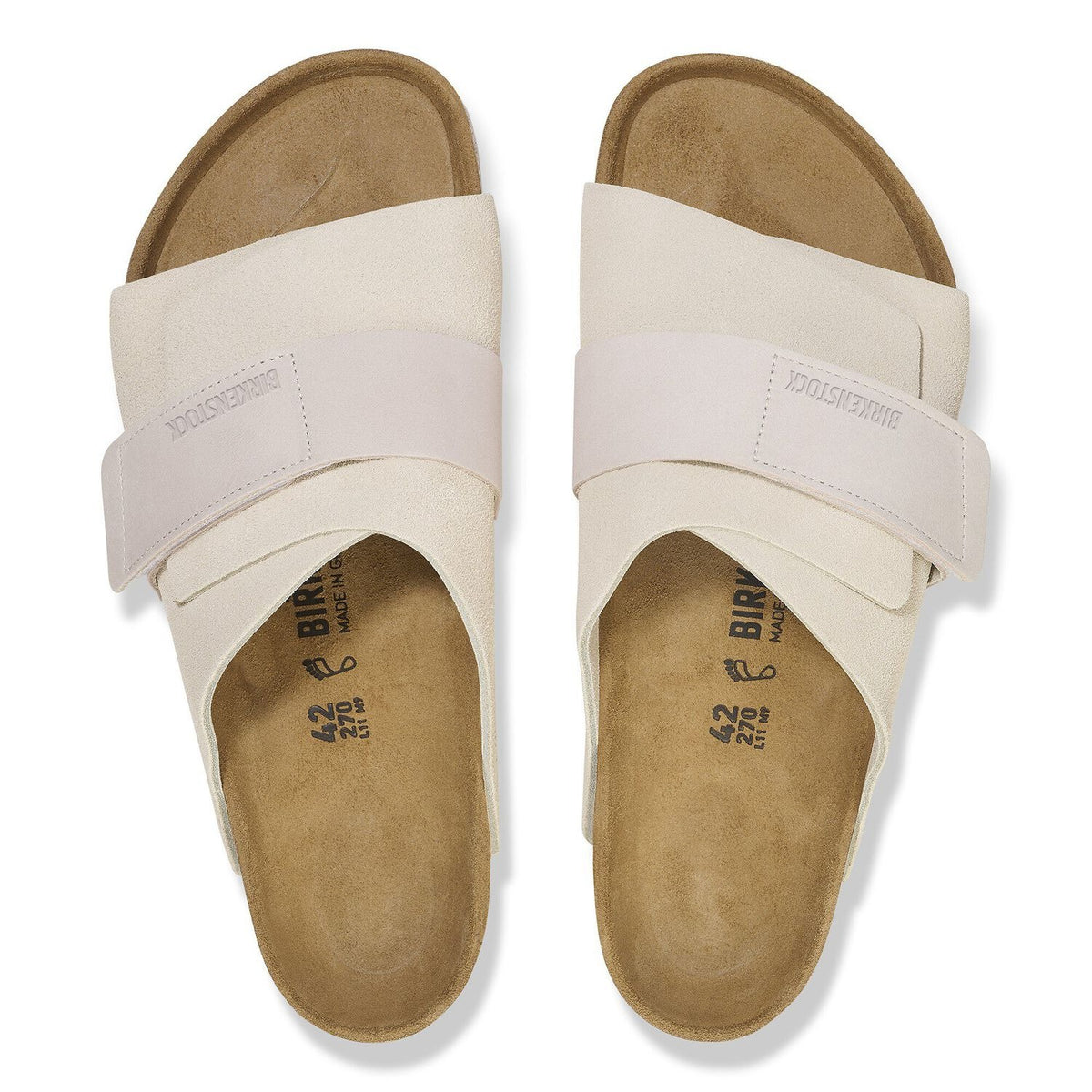 Birkenstock Kyoto Modern Suede Antique White כפכפי בירקנשטוק לנשים