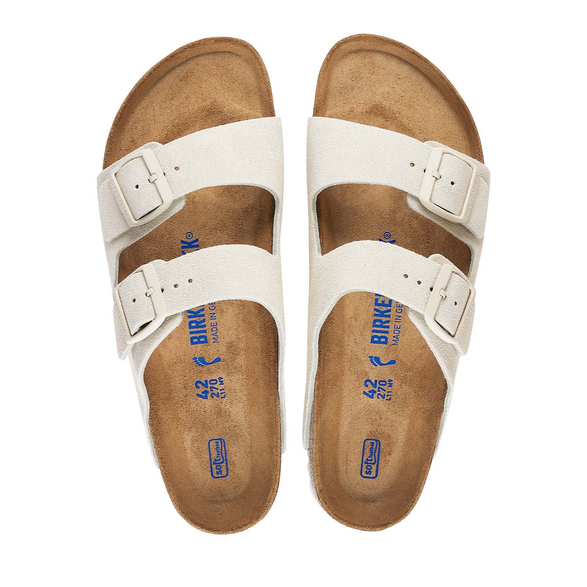 Birkenstock Arizona BS Modern Suede Antique White כפכפי בירקנשטוק אריזונה זמש לבן יוניסקס