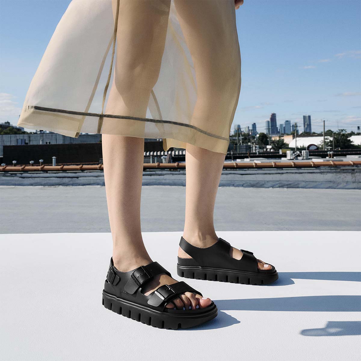 Birkenstock Milano Chunky PAP Black סנדלי בירקנשטוק מילאנו צ'אנקי שחור