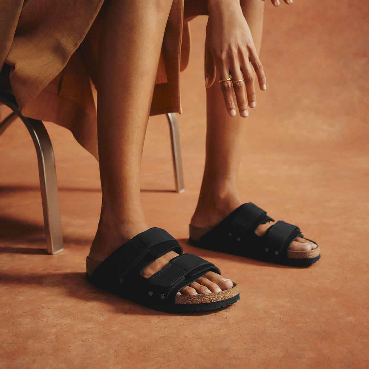 Birkenstock Uji Black כפכפי בירקנשטוק אוג'י שחור