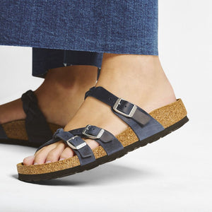 בירקנשטוק כפכפי נשים פרנקה Birkenstock Franca Braided Navy