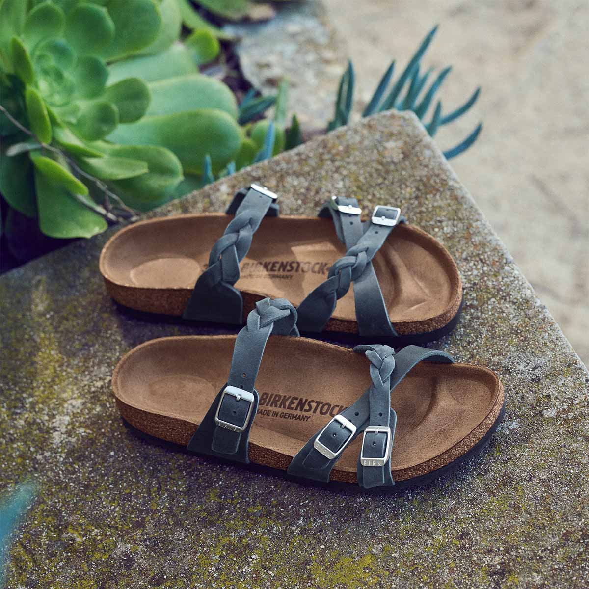 בירקנשטוק כפכפי נשים פרנקה Birkenstock Franca Braided Navy