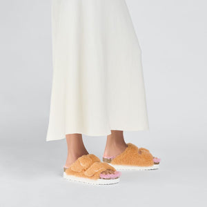 Birkenstock Arizona Big Buckle PAP Papaya Candy Pink אריזונה פרווה פלטפורמה