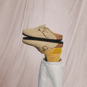 Birkenstock Boston SFB VL Taupe בירקנשטוק כפכפי יוניסקס בוסטון טיופ