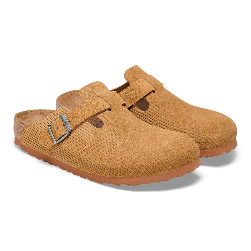 Birkenstock Boston Corduroy Cork Brown בירקנשטוק בוסטון נשים קורדרוי חום