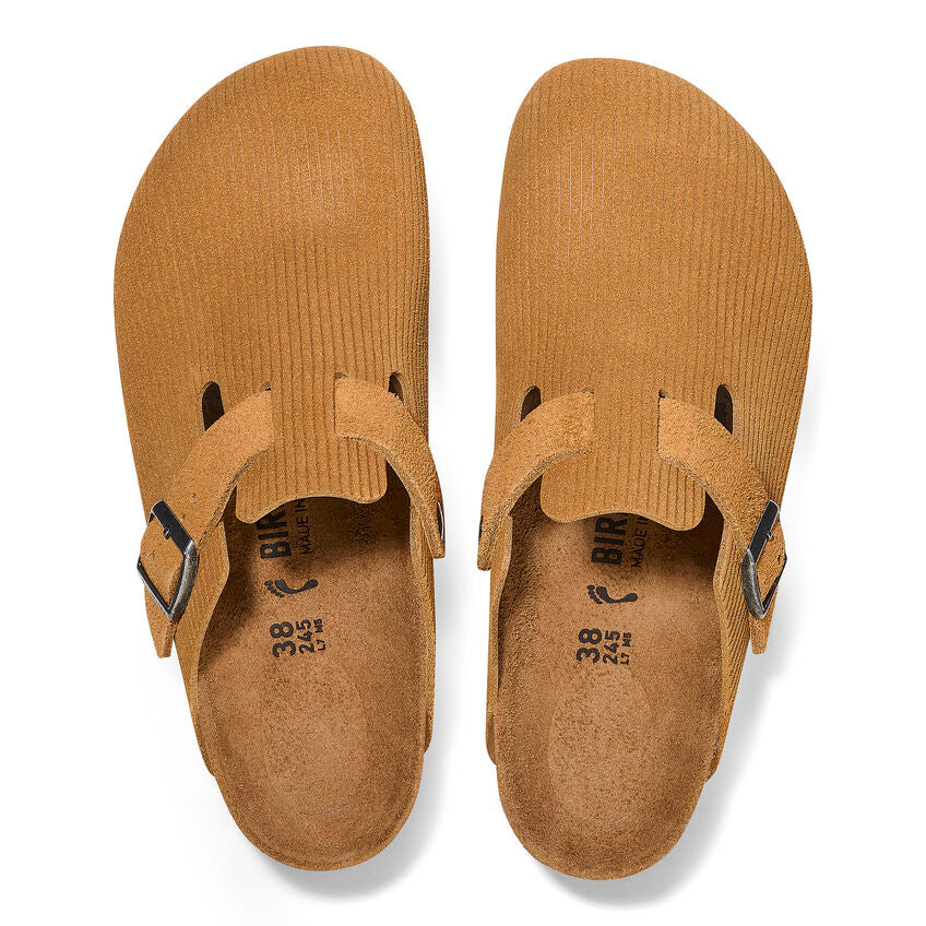 Birkenstock Boston Corduroy Cork Brown בירקנשטוק בוסטון נשים קורדרוי חום