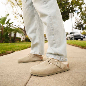 בירקנשטוק כפכפי יוניסקס בוסטון חאקי Birkenstock Boston Faded Khaki