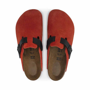 Birkenstock Boston Tomato Black כפכפי בירקנשטוק בוסטון אדום שחור לנשים