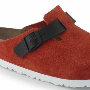 Birkenstock Boston Tomato Black כפכפי בירקנשטוק בוסטון אדום שחור לנשים