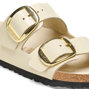 Birkenstock Arizona Big Buckle High Shine Ecru בירקנשטוק כפכפי נשים