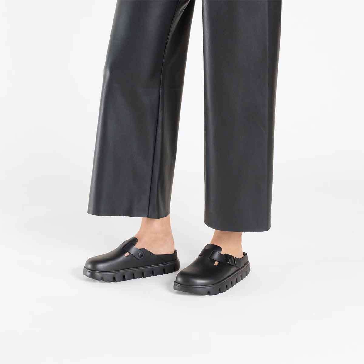 Birkenstock Boston Chunky EXQ LE Black כפכפי בירקנשטוק בוסטון צאנקי שחור