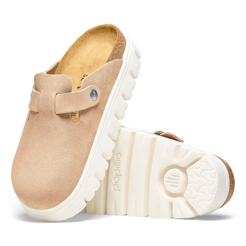 Birkenstock Boston PAP Chunky Warm Sand כפכפי בוסטון נשים צאנקי סנד