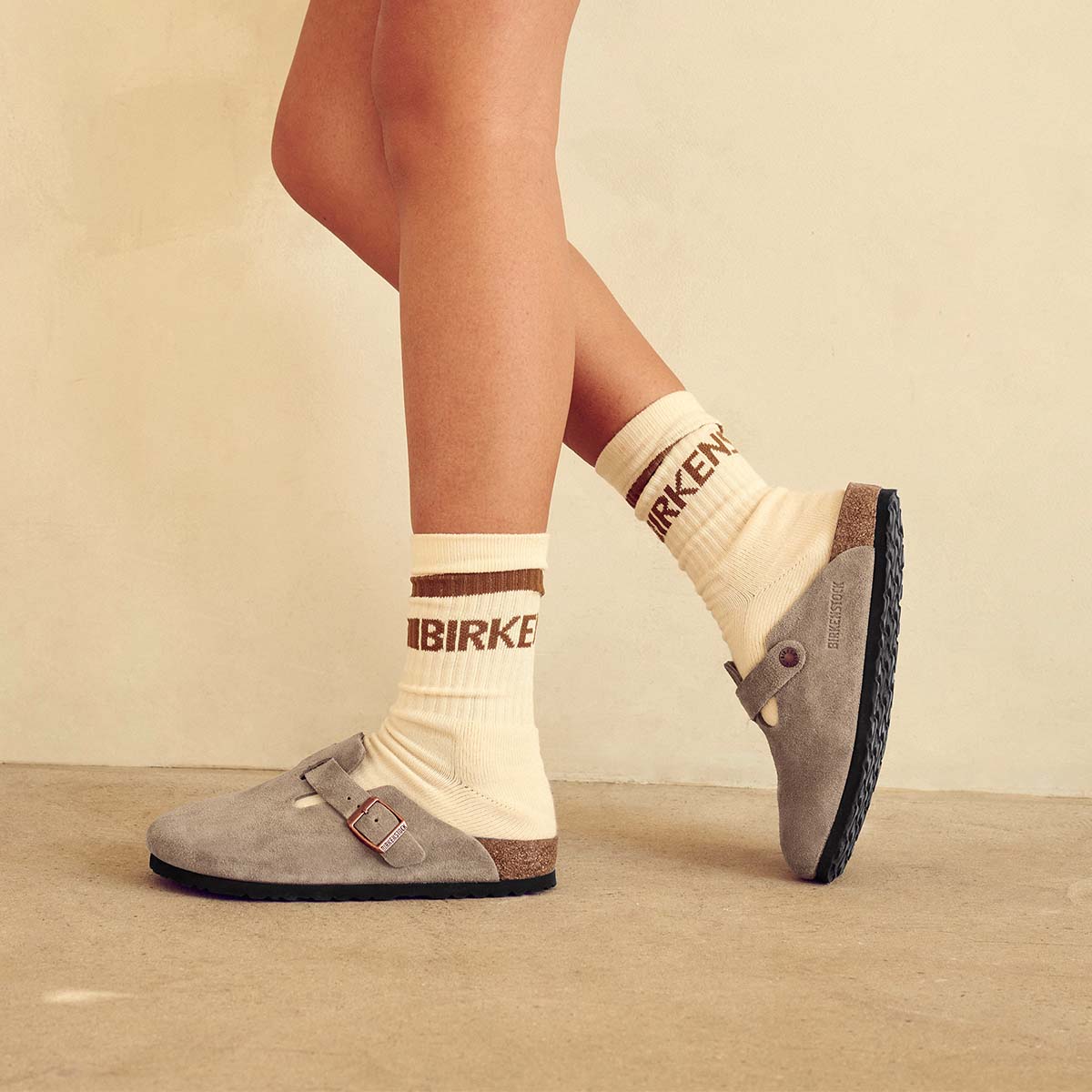 Birkenstock Cotton Tennis Socks Eggshell גרבי בירקנשטוק