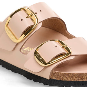 Birkenstock Arizona Big Buckle High Shine New Beige בירקנשטוק כפכפי נשים