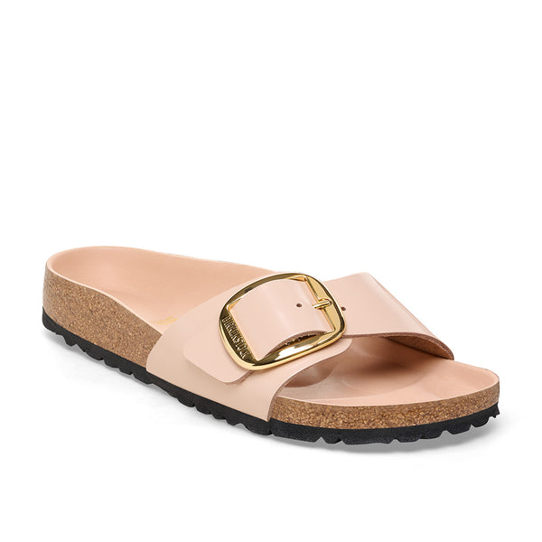 Birkenstock Madrid Big Buckle High Shine New Beige כפכפי בירקנשטוק מדריד אבזם בז