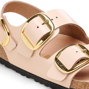 Birkenstock Milano Big Buckle High Shine New Beige בירקנשטוק סנדלי נשים