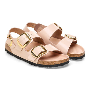 Birkenstock Milano Big Buckle High Shine New Beige בירקנשטוק סנדלי נשים