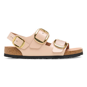 Birkenstock Milano Big Buckle High Shine New Beige בירקנשטוק סנדלי נשים