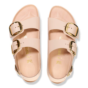 Birkenstock Milano Big Buckle High Shine New Beige בירקנשטוק סנדלי נשים