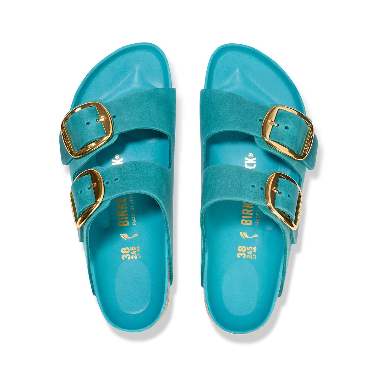 Birkenstock Arizona Big Buckle Biscay Bay כפכפי בירקנשטוק אריזונה אבזם טורקיז