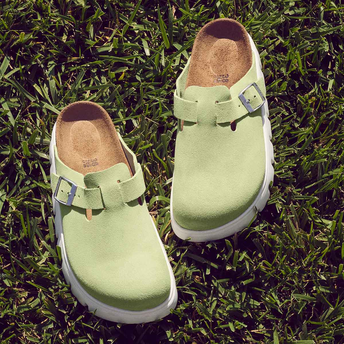 Birkenstock Boston PAP Chunky Faded Lime כפכפי בירקנשטוק בוסטון צאנקי ליים לנשים