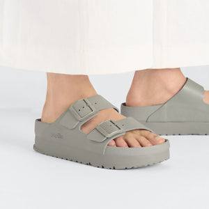 Birkenstock Arizona PAP Flex Platform Mineral Gray אריזונה פלקס פלטפורם אפור