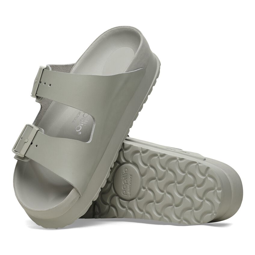 Birkenstock Arizona PAP Flex Platform Mineral Gray אריזונה פלקס פלטפורם אפור